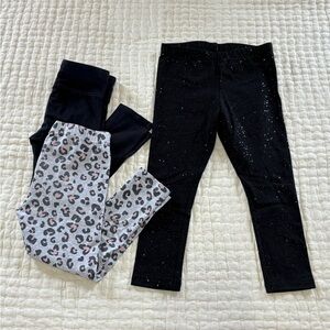 Stylish Kids Black and Gray Leggings Set